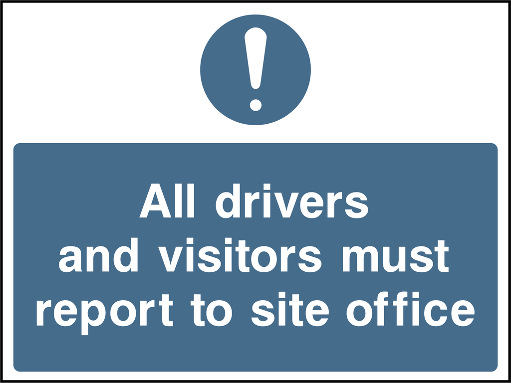 Drivers & visitors report to site office