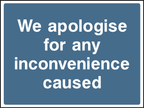 We apologise for any inconvenience