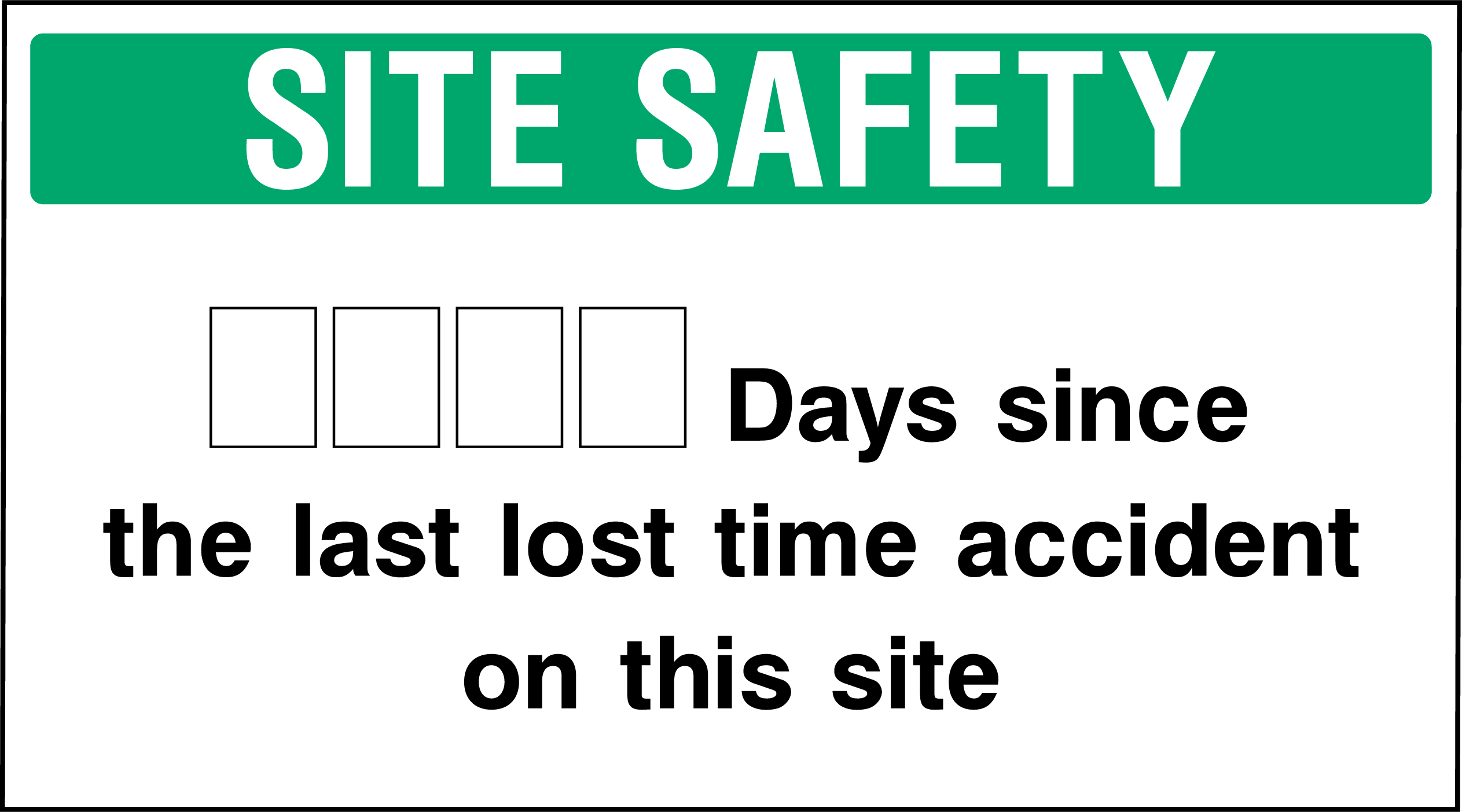 Days since the last accident on this site