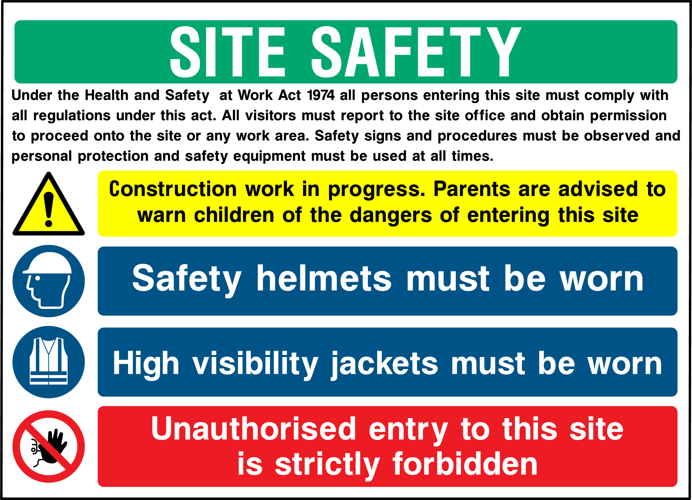 Site safety instructions (V1)