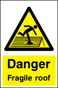 Danger fragile roof