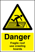 Fragile roof use crawling boards