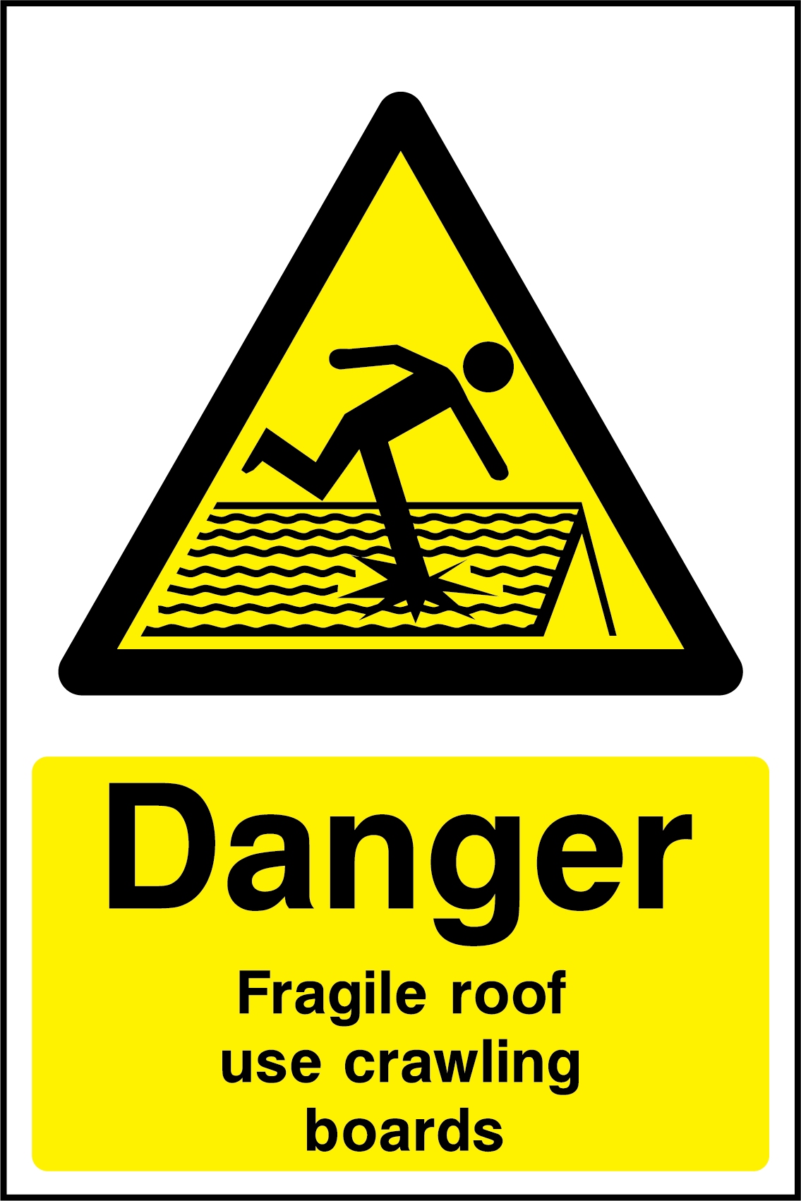 Fragile roof use crawling boards