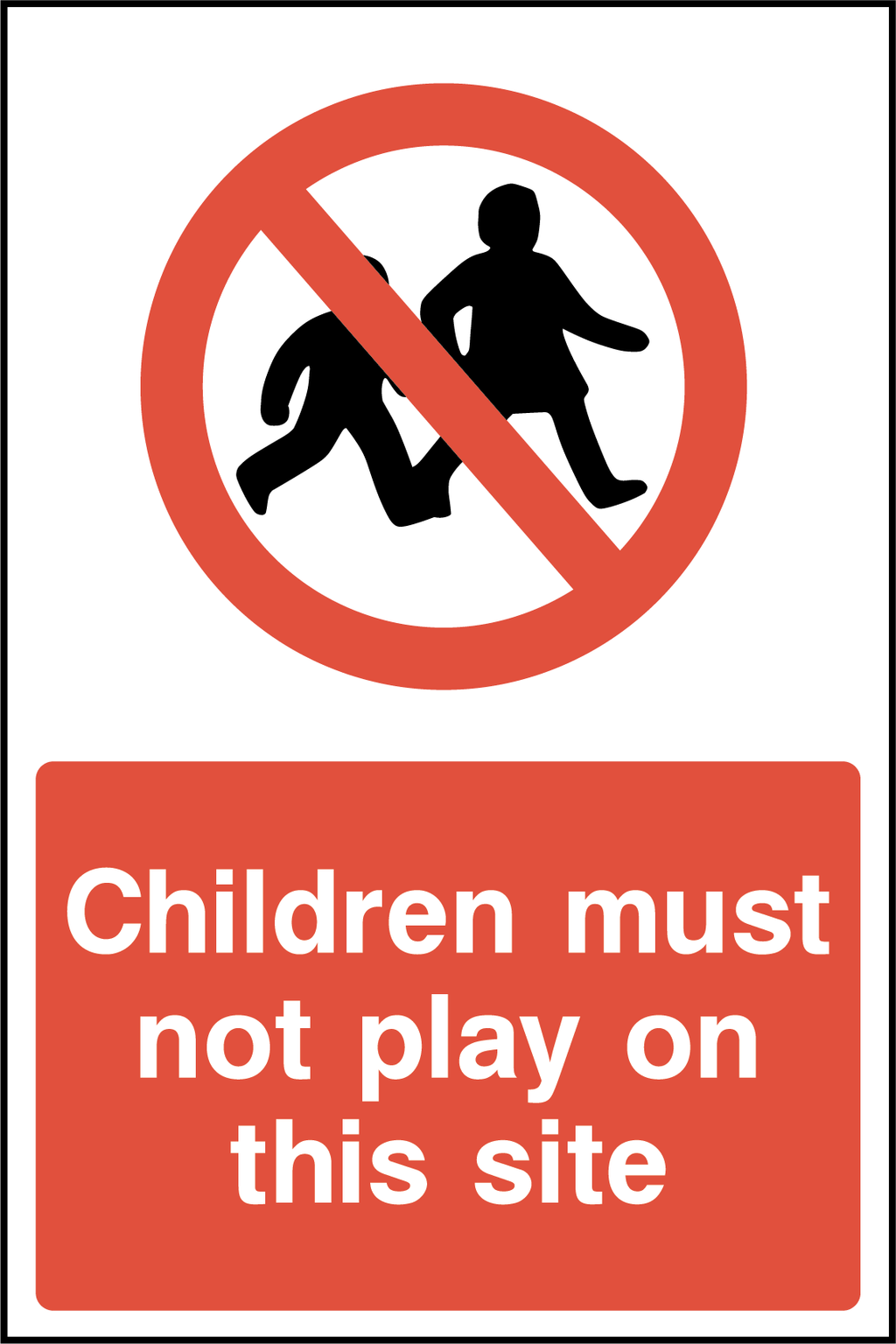 Children must not play on this site