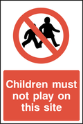 Children must not play on this site