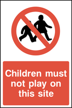 Children must not play on this site