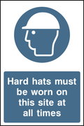 Hard hats must be worn on this site at all times
