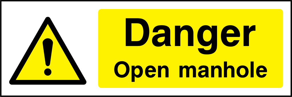 Danger open manhole