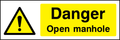 Danger open manhole