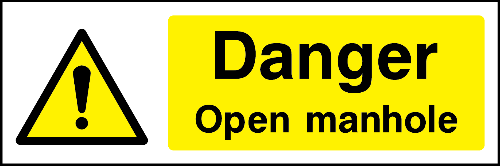 Danger open manhole