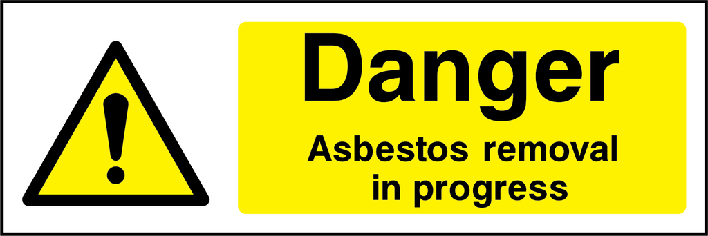 Danger asbestos removal in progress