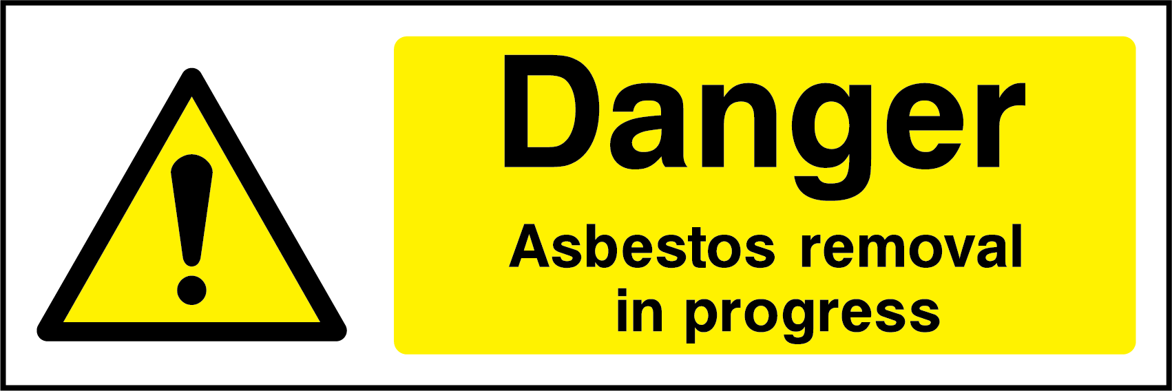 Danger asbestos removal in progress
