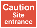 Caution site entrance