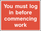 You must log in before commencing work