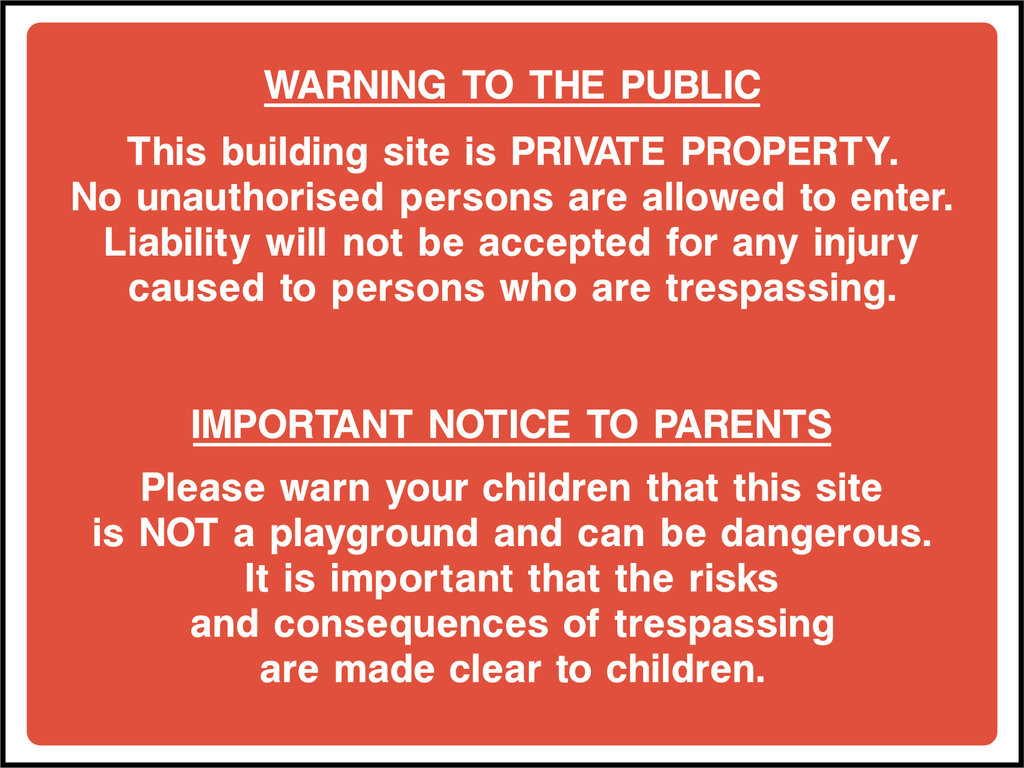 Warning to the public, important notice to parents