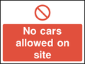 No cars allowed on site