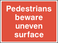 Pedestrians beware uneven surface