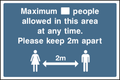 Maximum people allowed in this area
