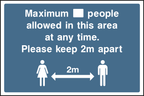 Maximum people allowed in this area