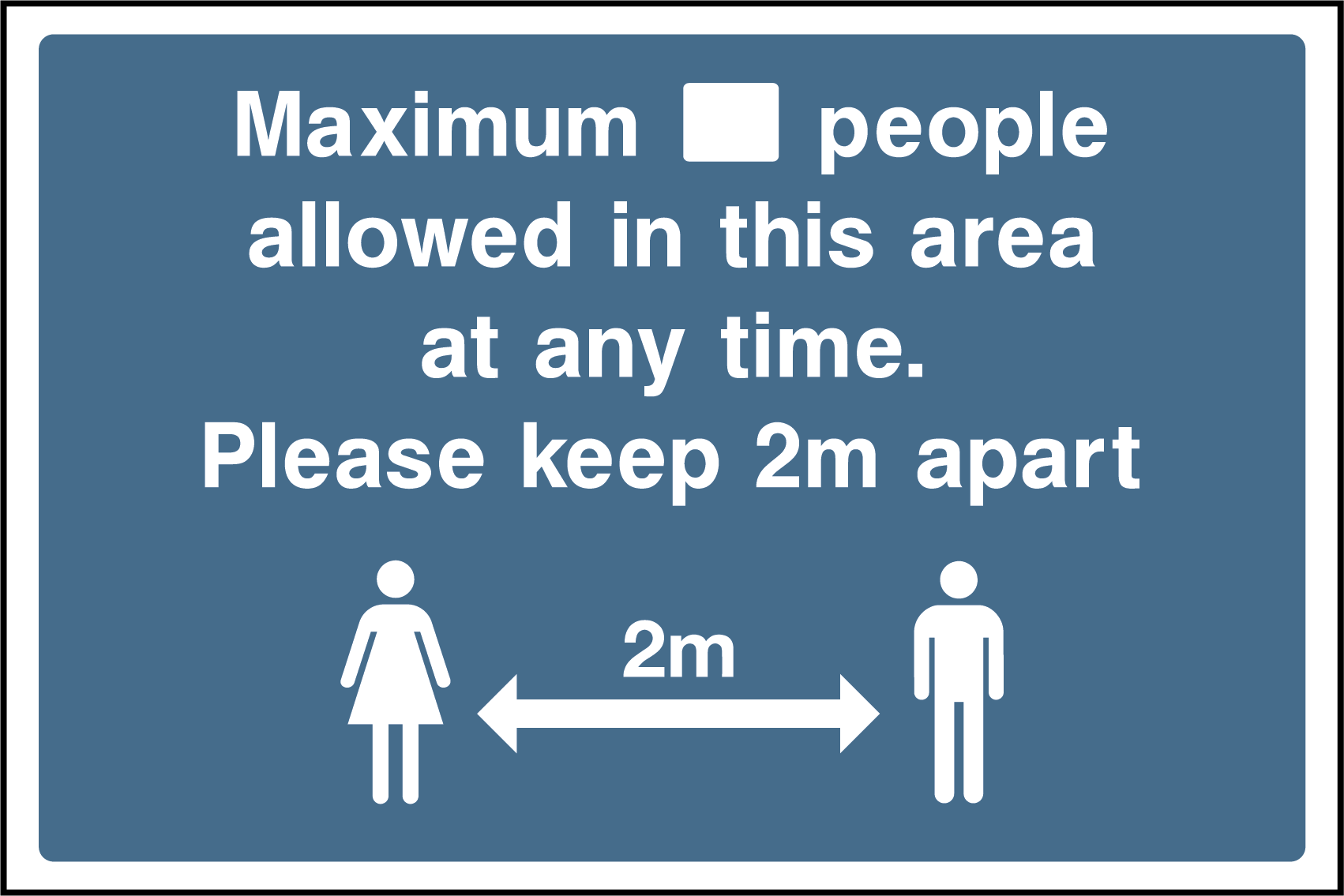 Maximum people allowed in this area