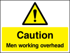 Caution men working overhead