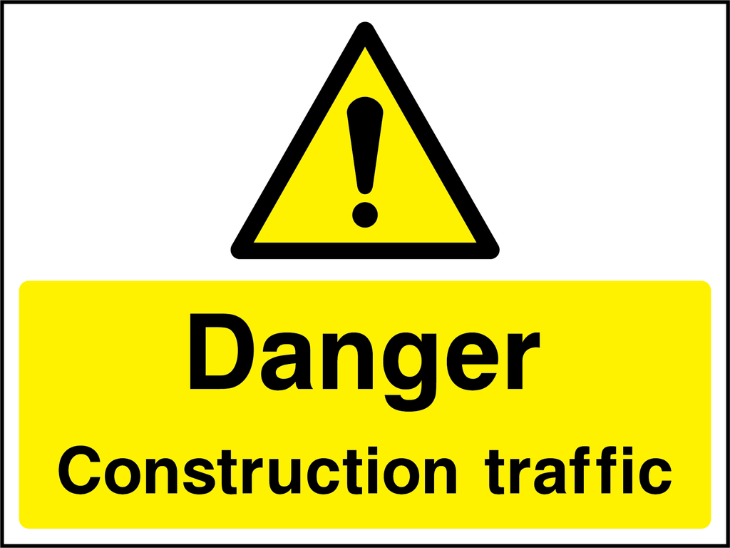 Danger construction traffic