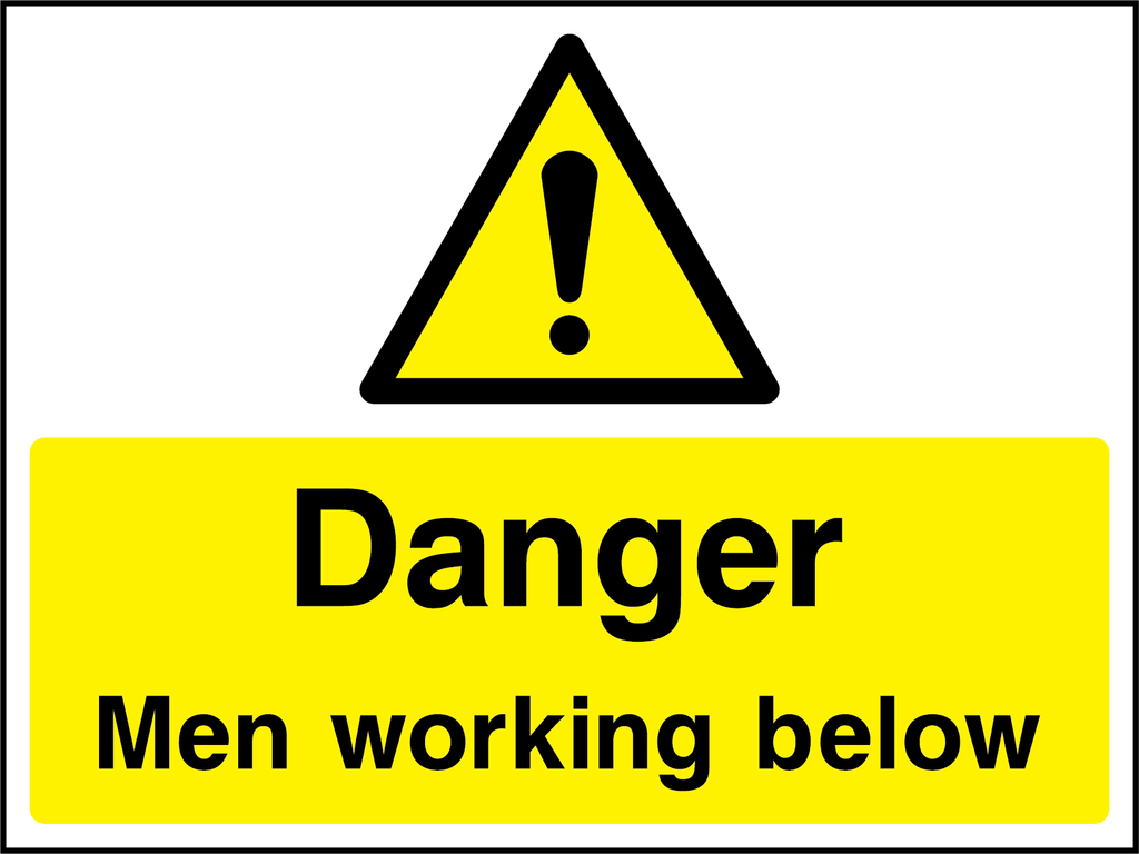 Danger men working below