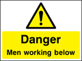 Danger men working below