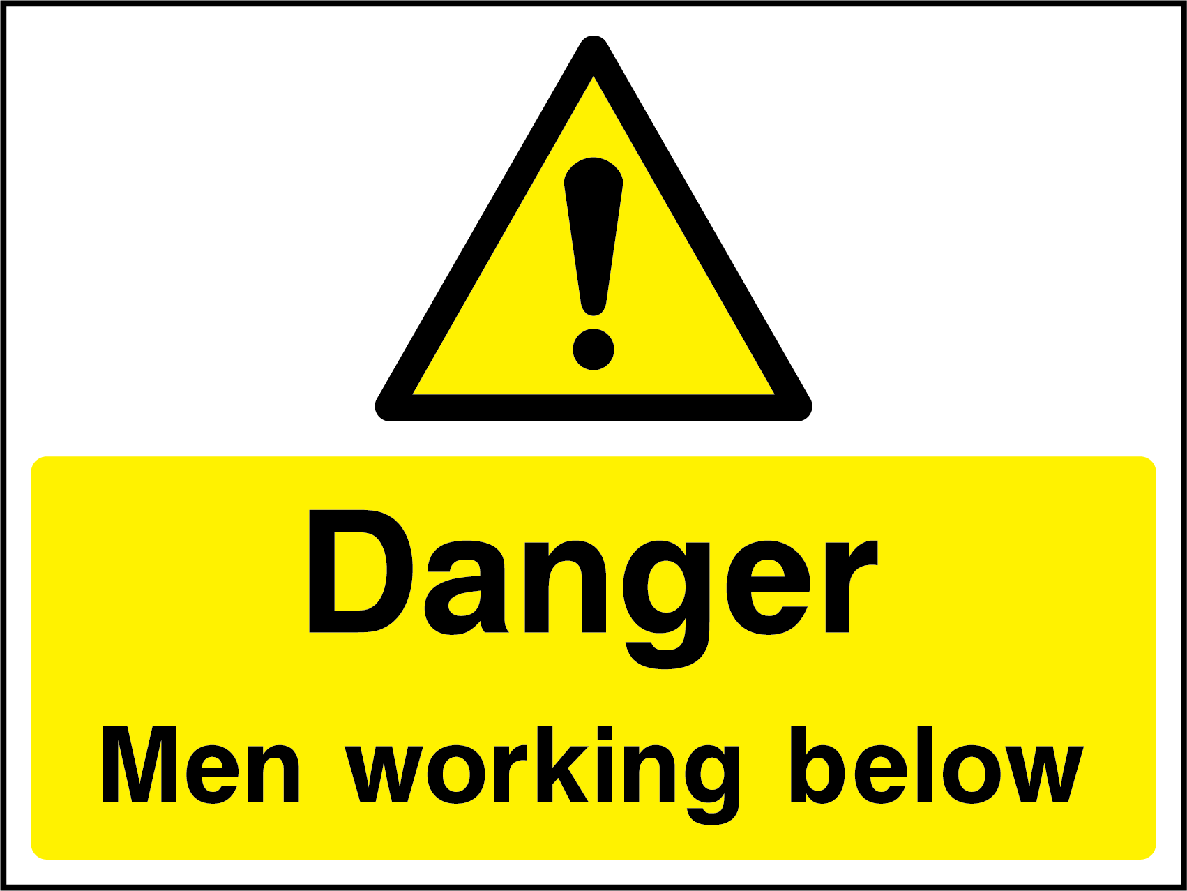 Danger men working below