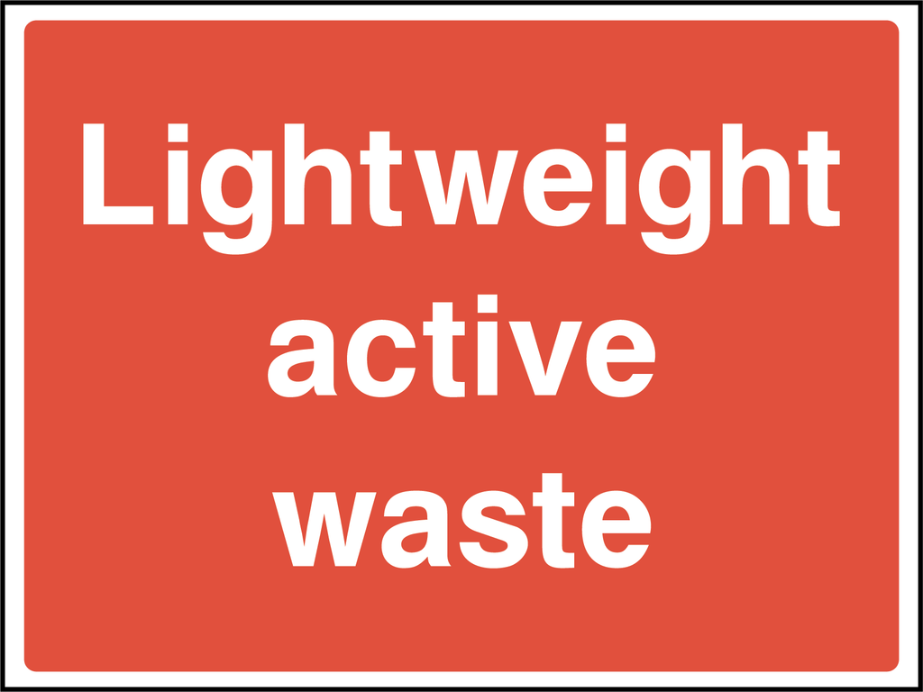 Lightweight active waste