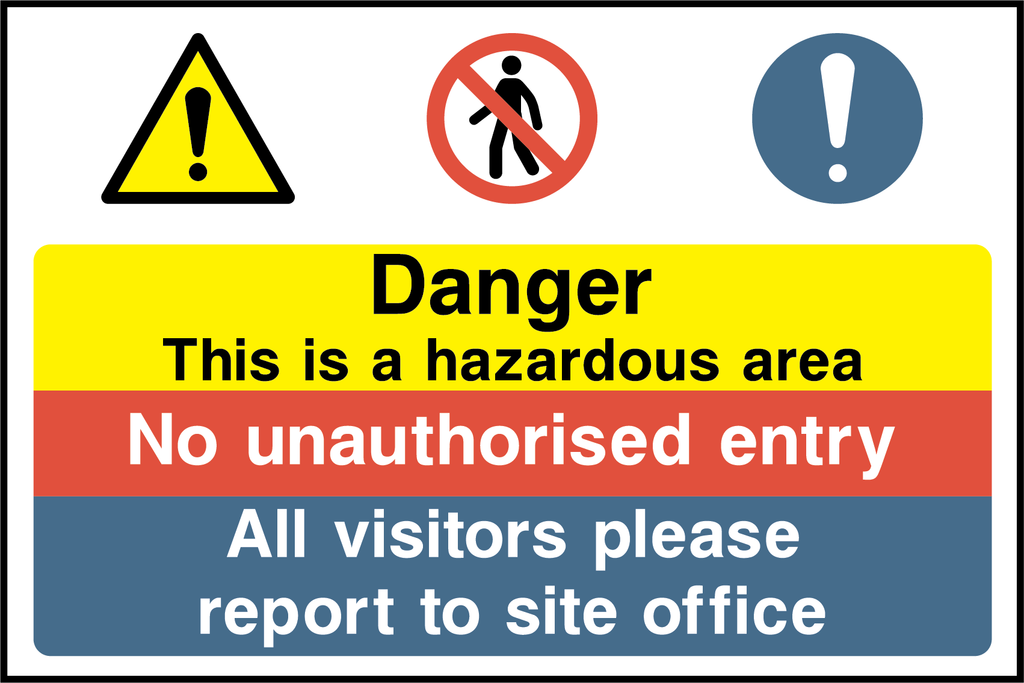 Danger this is a hazardous area, no unauthorised entry