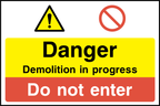 Danger demolition in progress, do not enter