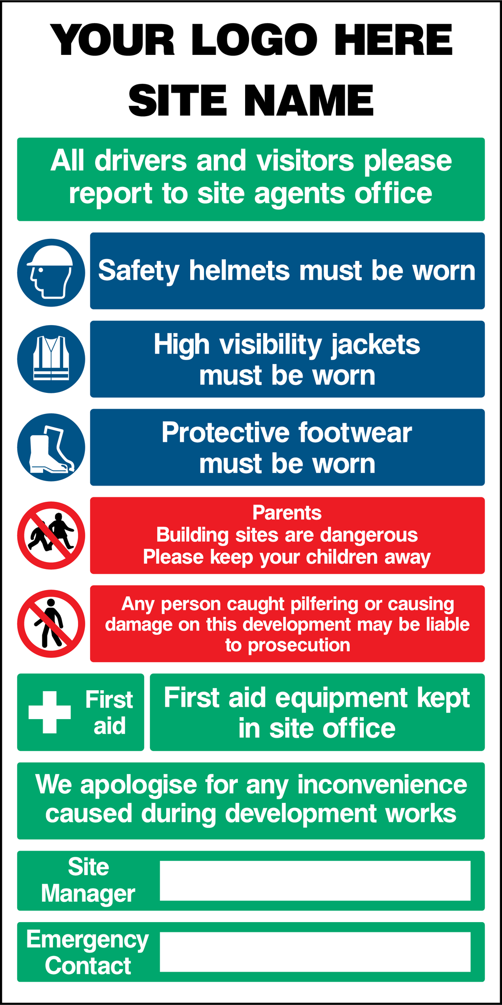 Site instructions and information (V1)