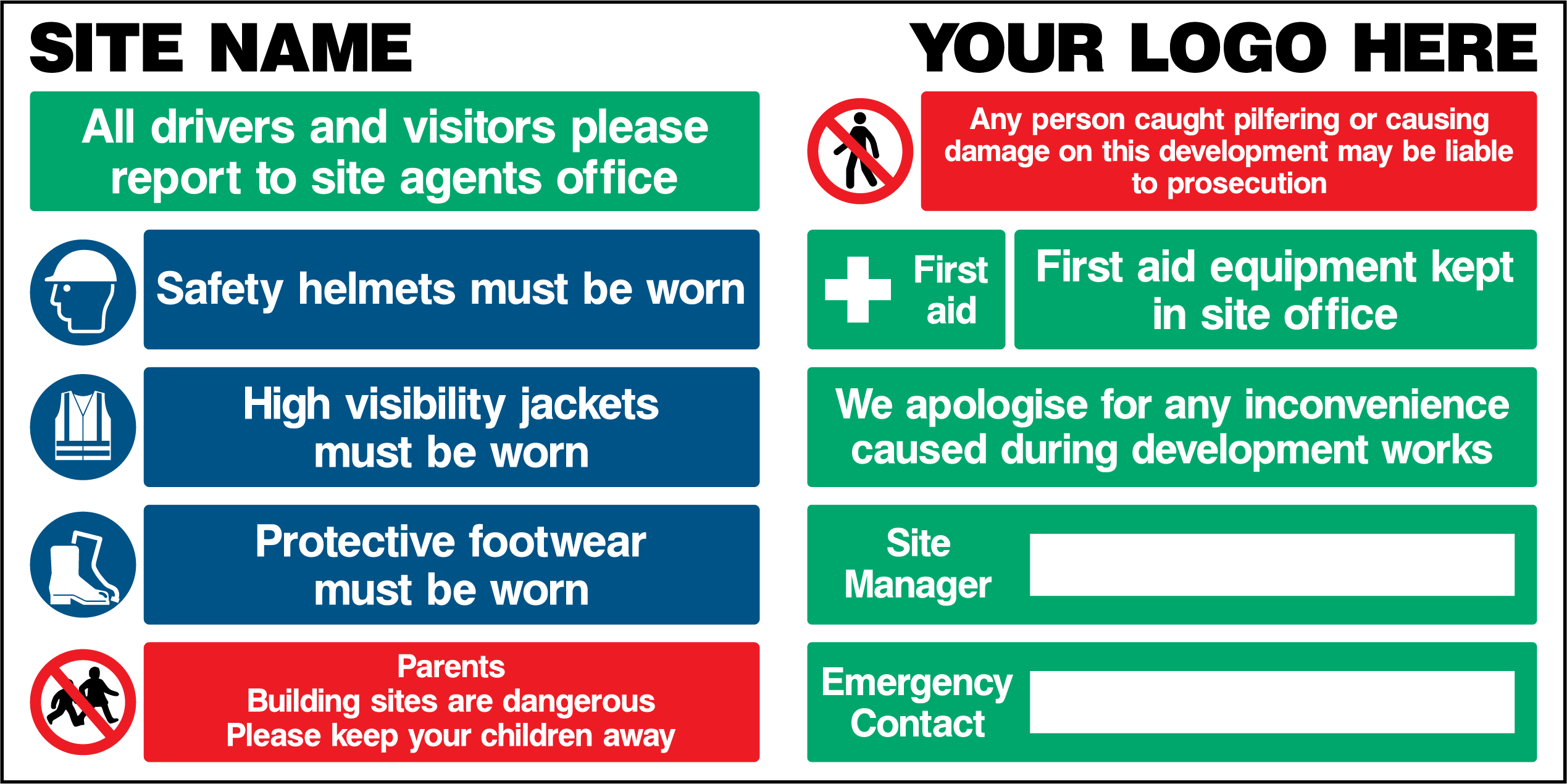 Site instructions and information (V2)