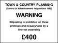Town & country planning warning