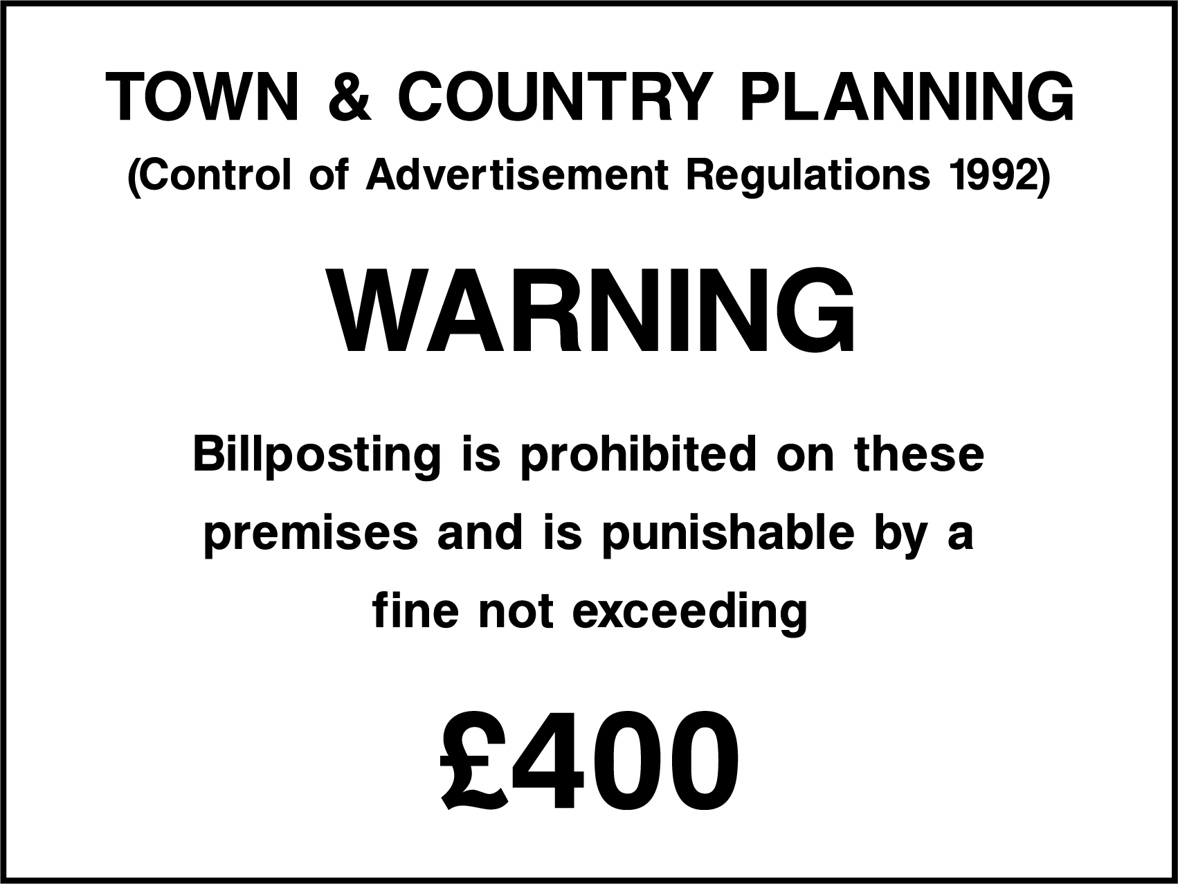 Town & country planning warning