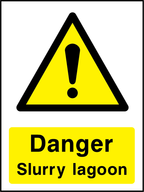 Danger slurry lagoon