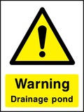 Warning drainage pond