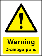 Warning drainage pond