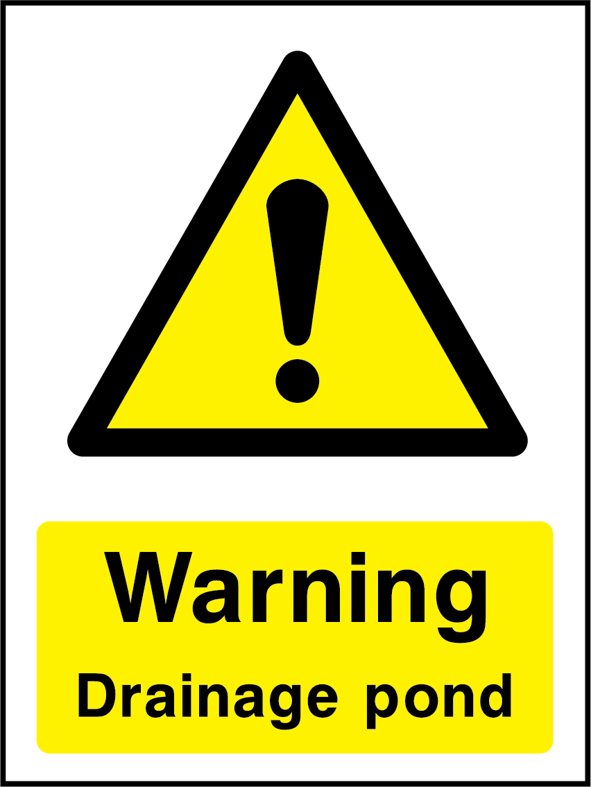 Warning drainage pond