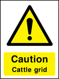 Caution cattle grid