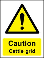 Caution cattle grid