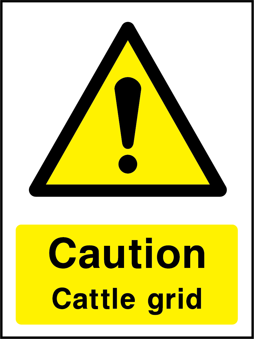 Caution cattle grid
