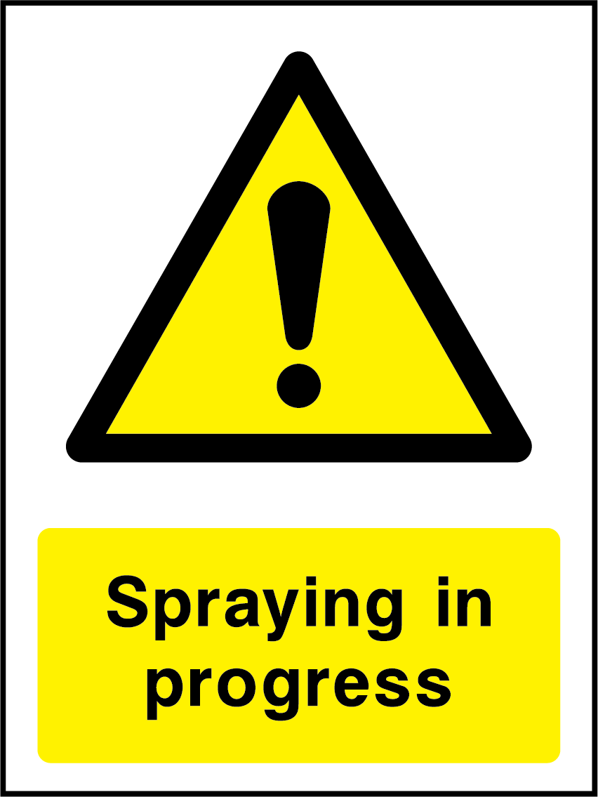 Spraying in progress