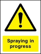 Spraying in progress