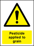 Pesticide applied to grain