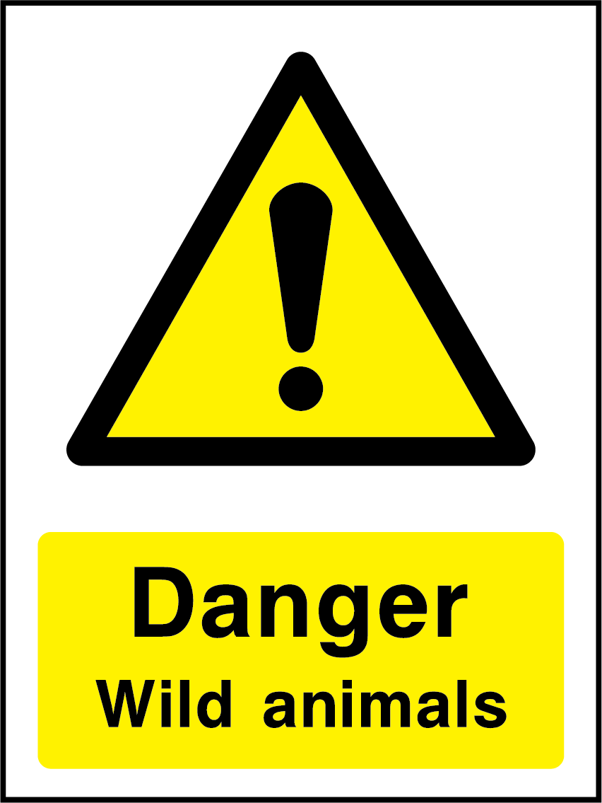 Danger wild animals