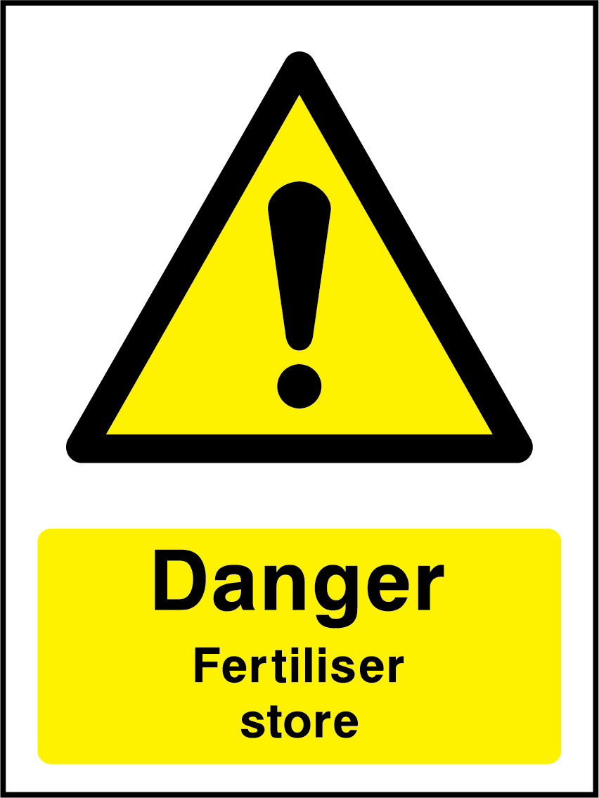 Danger fertiliser store