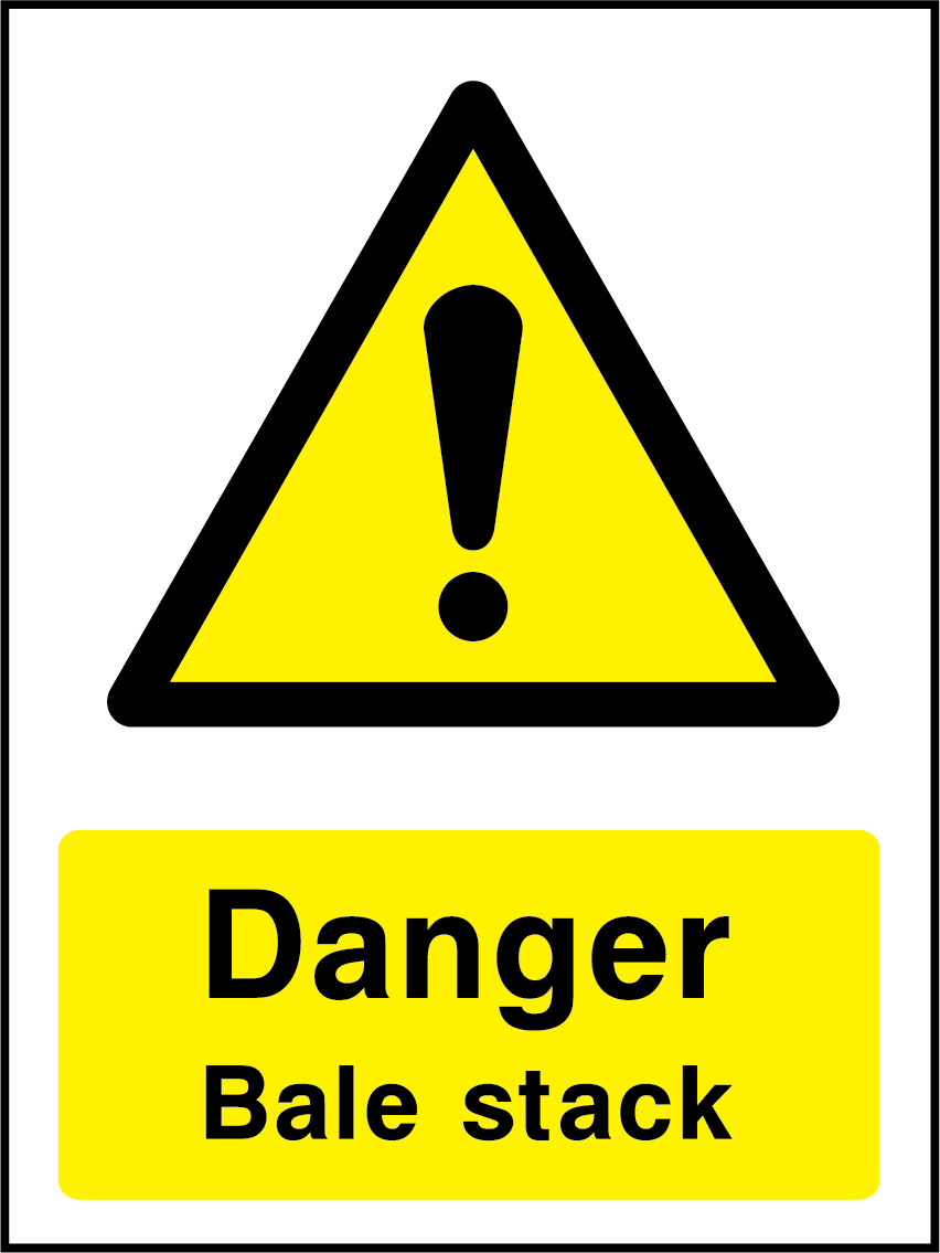 Danger bale stack