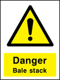 Danger bale stack